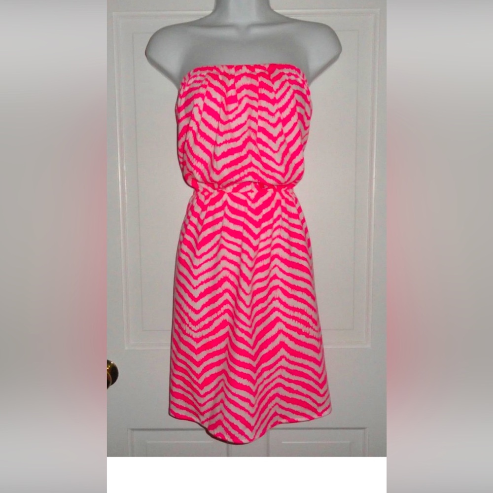 NWT LILLY PULITZER WINDSOR DRESS TROPICAL PINK ZEBRON XS,S,M